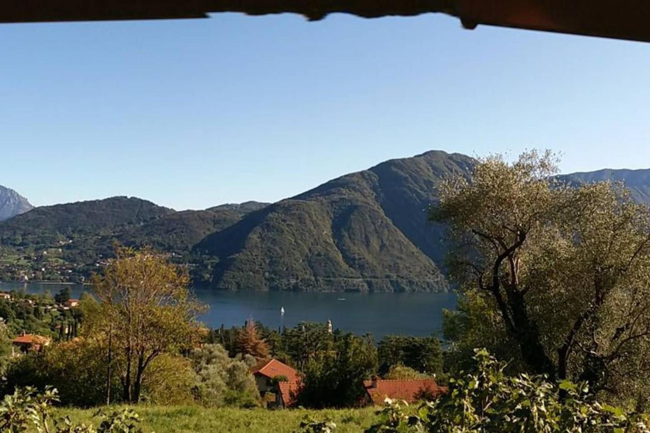 Casa Intignano - Camera Con Bagno E Portico Vista Lago トレメッツォ エクステリア 写真